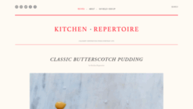 What Kitchenrepertoire.com website looked like in 2020 (3 years ago)
