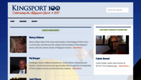 What Kingsport100.org website looked like in 2020 (3 years ago)