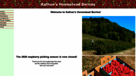 What Kathansberries.com website looked like in 2020 (3 years ago)