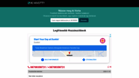 What Kihivott.hu website looked like in 2020 (3 years ago)