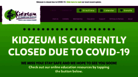 What Kidzeum.org website looked like in 2020 (3 years ago)
