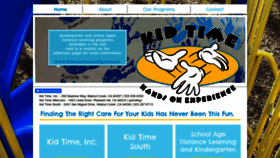 What Kidtime.co website looked like in 2020 (3 years ago)