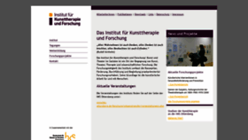 What Kunsttherapieforschung.de website looked like in 2021 (3 years ago)