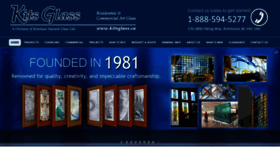 What Kitsglass.ca website looked like in 2021 (3 years ago)