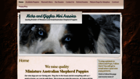 What Kicksandgigglesminiaussies.com website looked like in 2021 (3 years ago)