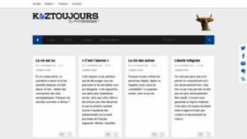 What Koztoujours.fr website looked like in 2021 (3 years ago)