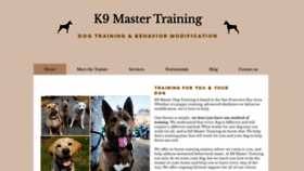 What K9mastertraining.com website looked like in 2021 (3 years ago)