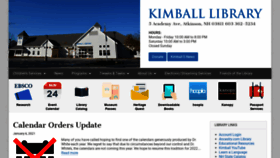 What Kimballlibrary.com website looked like in 2021 (3 years ago)