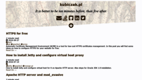 What Kubiczak.pl website looked like in 2021 (5 years ago)