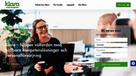 What Klarakompetens.se website looked like in 2021 (3 years ago)