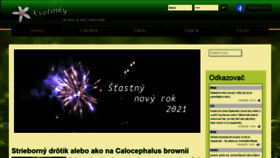 What Kvetinky.eu website looked like in 2021 (3 years ago)