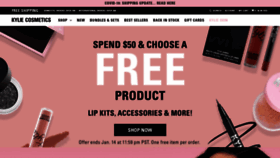 What Kyliecosmetics.com website looked like in 2021 (3 years ago)
