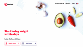 What Ketocycle.diet website looked like in 2021 (3 years ago)