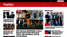 What Kpopstarz.com website looked like in 2021 (3 years ago)