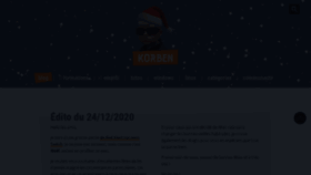 What Korben.info website looked like in 2021 (3 years ago)
