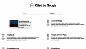 What Killedbygoogle.com website looked like in 2021 (3 years ago)
