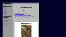 What Kartengeschichte.ch website looked like in 2021 (3 years ago)