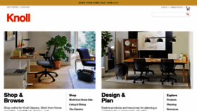 What Knoll.com website looked like in 2021 (3 years ago)