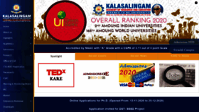 What Kalasalingam.ac.in website looked like in 2021 (3 years ago)