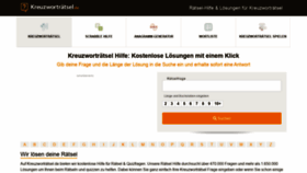 What Kreuzwortraetsel.de website looked like in 2021 (3 years ago)
