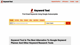 What Keywordtool.io website looked like in 2021 (4 years ago)