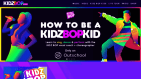 What Kidzbop.com website looked like in 2021 (3 years ago)