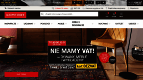What Komfort.pl website looked like in 2021 (3 years ago)