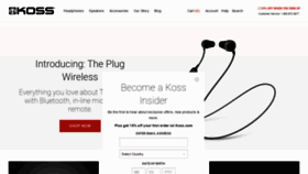 What Koss.com website looked like in 2021 (3 years ago)