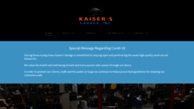 What Kaisersgarage.com website looked like in 2021 (5 years ago)