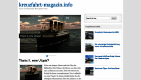 What Kreuzfahrt-magazin.info website looked like in 2021 (3 years ago)