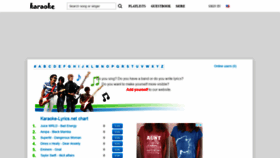 What Karaoke-lyrics.net website looked like in 2021 (5 years ago)
