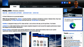 What Koshyjohn.com website looked like in 2021 (3 years ago)