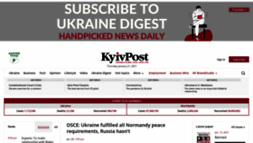 What Kyivpost.com website looked like in 2021 (3 years ago)