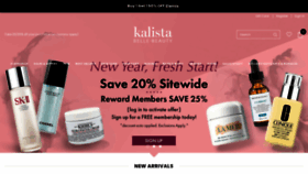 What Kalista-beauty.com website looked like in 2021 (3 years ago)