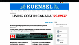 What Kuenselonline.com website looked like in 2021 (3 years ago)