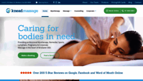 What Kneadworkmassage.com website looked like in 2021 (3 years ago)