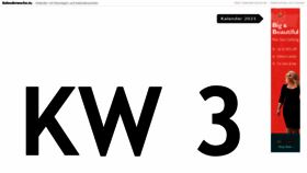 What Kalenderwoche.de website looked like in 2021 (3 years ago)