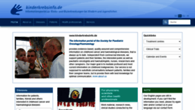 What Kinderkrebsinfo.de website looked like in 2021 (3 years ago)