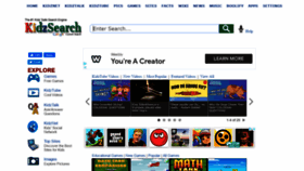 What Kidzsearch.com website looked like in 2021 (3 years ago)
