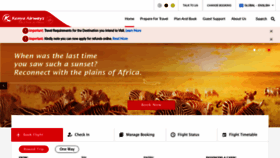 What Kenya-airways.com website looked like in 2021 (3 years ago)