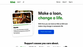 What Kiva.org website looked like in 2021 (3 years ago)