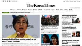 What Koreatimes.co.kr website looked like in 2021 (3 years ago)