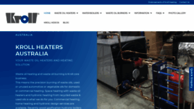 What Kroll-heaters.com.au website looked like in 2021 (3 years ago)