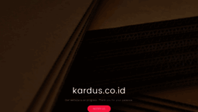 What Kardus.co.id website looked like in 2021 (3 years ago)
