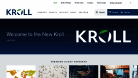 What Kroll.com website looked like in 2021 (3 years ago)