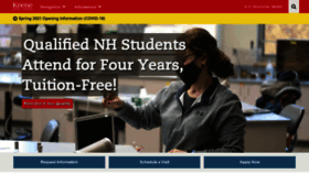 What Keene.edu website looked like in 2021 (3 years ago)