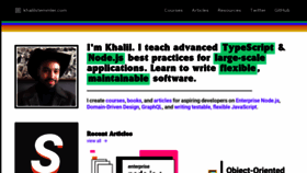 What Khalilstemmler.com website looked like in 2021 (3 years ago)