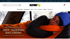 What Klymit.com website looked like in 2021 (3 years ago)