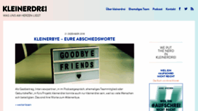What Kleinerdrei.org website looked like in 2021 (3 years ago)