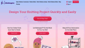 What Knitinspire.com website looked like in 2021 (3 years ago)